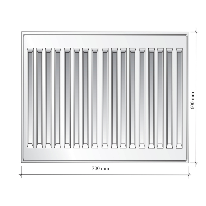Radiator din oțel Fornello Tip 22, 600 x 700 mm, calorifer pentru încălzire centrală, garanție 10 ani [5]