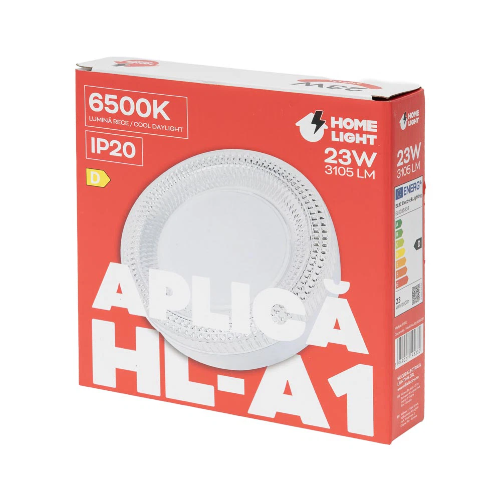 Aplica LED rotunda Homelight Viva 22W, 2816 lm, 6500K, 18 cm, IP20, lumina alba rece [5]