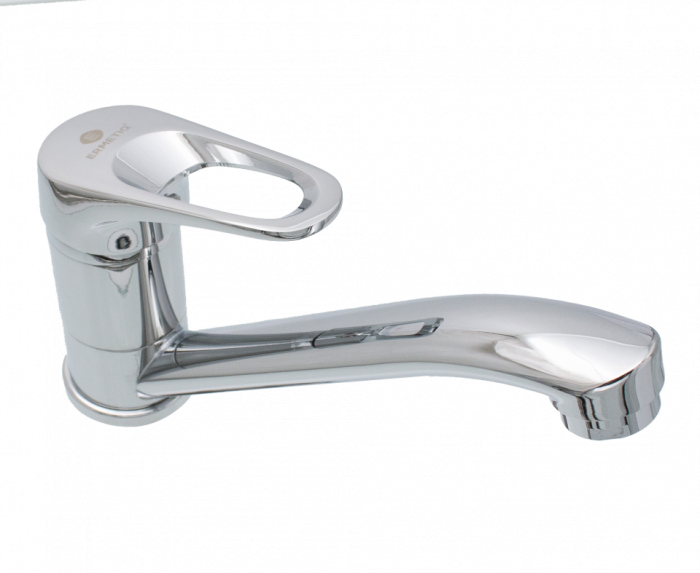 Baterie bucatarie Ermetiq ECO cu pipa medie, finisaj crom [2]