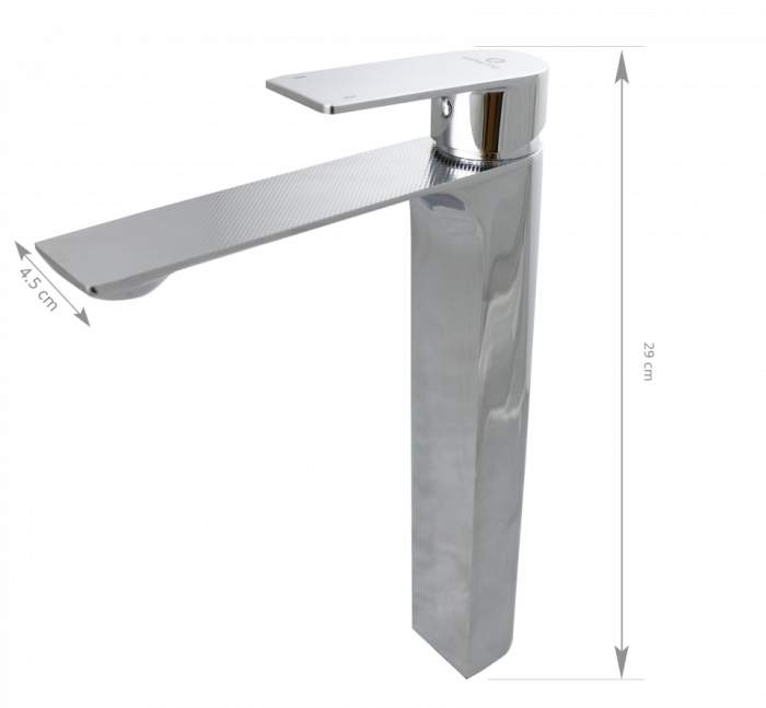 Baterie lavoar Ermetiq tip stalp, gama Stylish, finisaj crom, monocomanda [2]