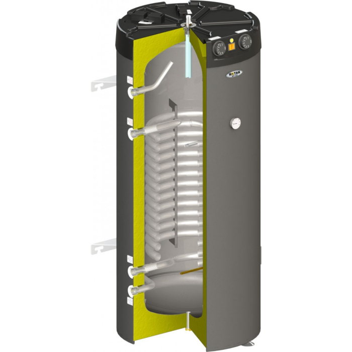 Boiler preparare apă caldă menajeră Motan BP120L-V1, 120 Litri, cu serpentină din inox, pentru centrală termică și rezistență electrică [2]