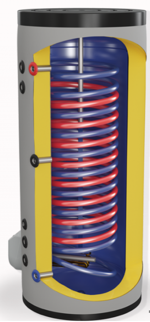 Boiler termoelectric Eldom FV20060S21, 200 Litri, 3000 W, cu două serpentine paralele, montaj pe pardoseală [2]