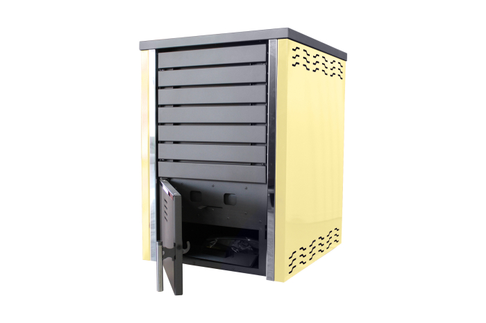 Centrală pe lemne Fornello Sauna Cream 30 kW, cu pompă de circulație, pentru lemn, cărbune și brichete [2]
