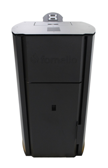 Centrala pe peleti Fornello Royal B 25 kW, pompa, vas expansiune, telecomanda, tiraj fortat, pentru 160 mp, Negru [3]
