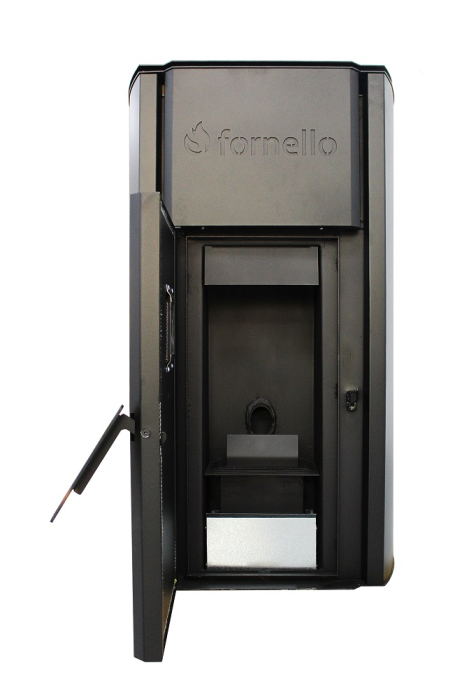 Centrala pe peleti Fornello Royal B 25 kW, pompa, vas expansiune, telecomanda, tiraj fortat, pentru 160 mp, Negru [4]