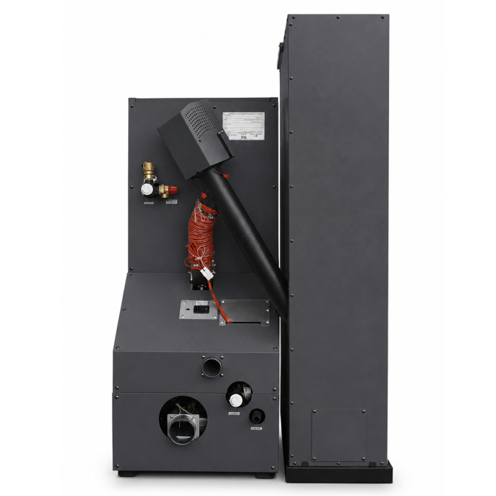 Centrală termică compactă pe peleți Fornello Rossi Camino Compact Automatic 25 kW, curățare automată, A+ Antracit [5]