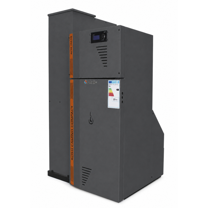 Centrală termică compactă pe peleți Fornello Rossi Camino Compact Automatic 25 kW, curățare automată, A+ Antracit [3]