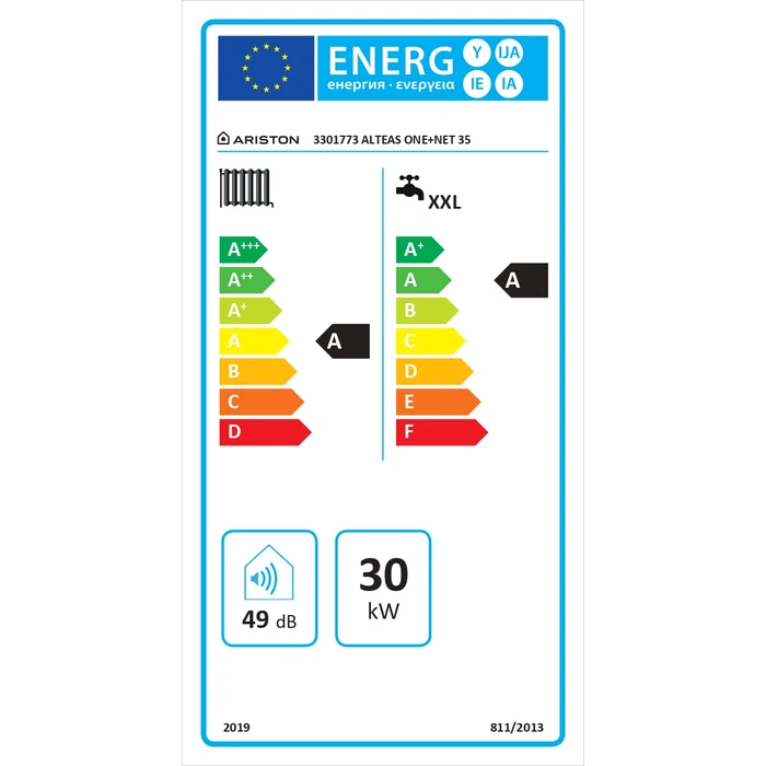Centrala termica in condensare Ariston Alteas One+ Net 35, 35 kW, Touchscreen, Wi-Fi, Schimbator inox, IPX5D, Kit evacuare inclus [5]