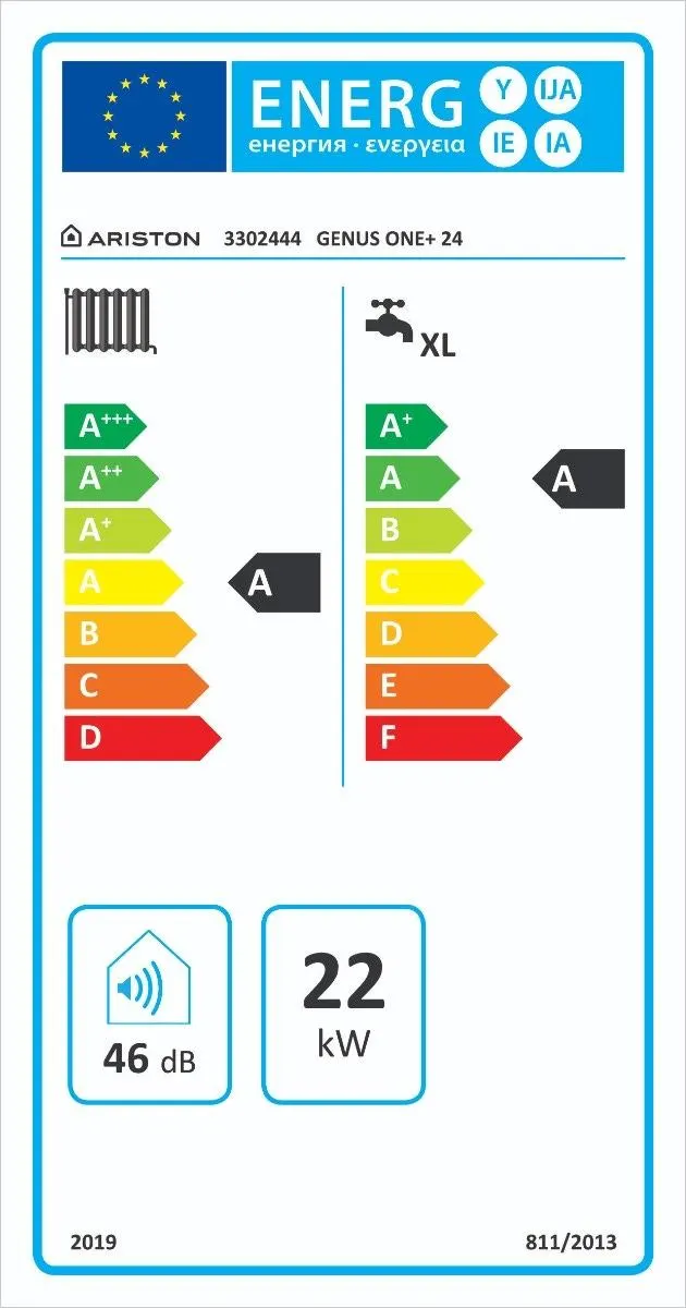 Centrala termica in condensare Ariston Genus One+ 24, 24 kW, Touchscreen, Wi-Fi, Schimbator inox, IPX5D, Kit evacuare inclus [5]