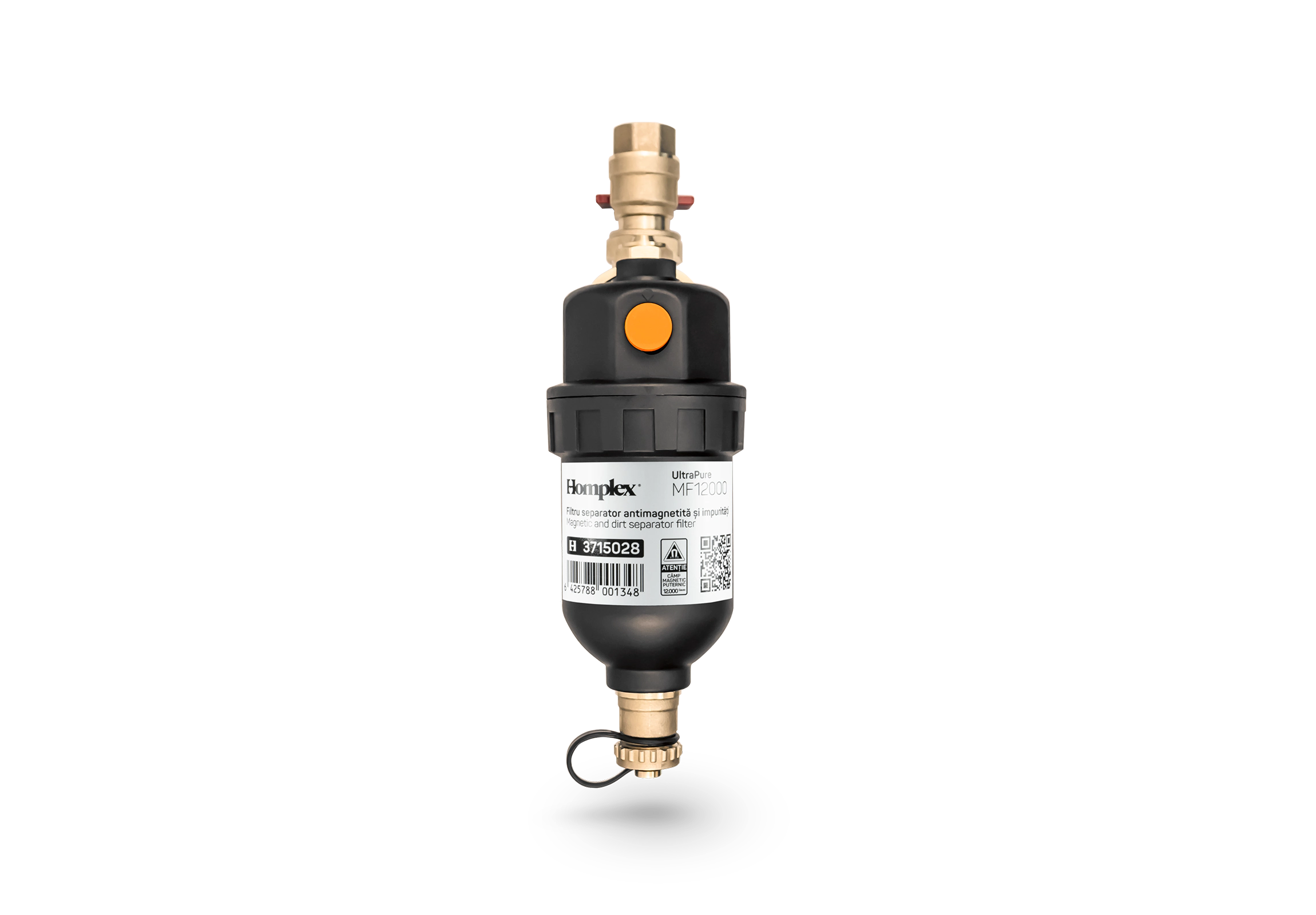 Filtru anti-magnetită și impurități Homplex MF12000, magnet Neodim 12000 Gauss, separator ciclonic, racord 3/4" [3]