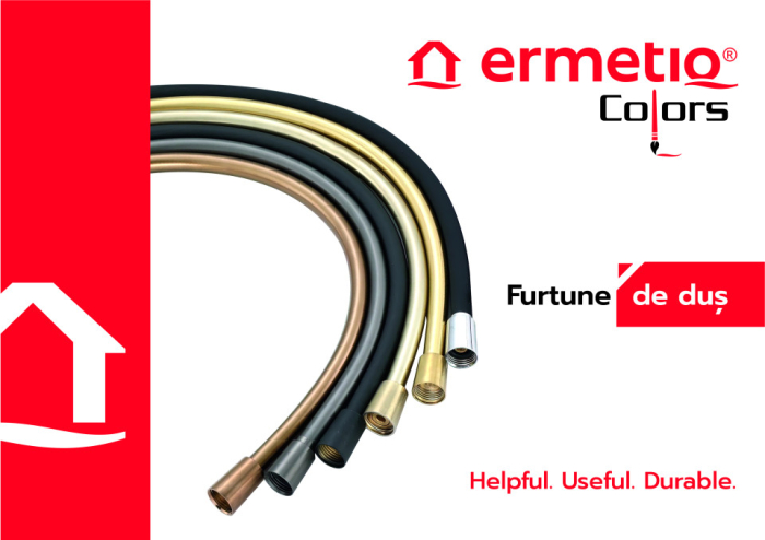 Furtun dus Ermetiq PVC CLEAR WHITE 150 cm, anti-rasucire, conexiuni 1/2" [2]