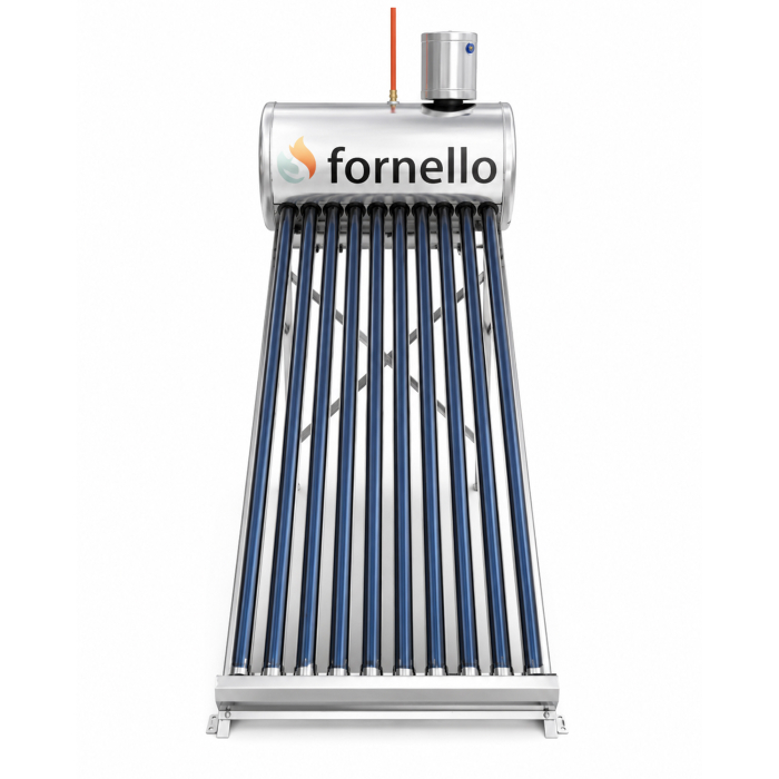 Panou solar nepresurizat Fornello pentru apă caldă, rezervor inox 82 Litri, 10 tuburi vidate, vas flotor 5 Litri [2]