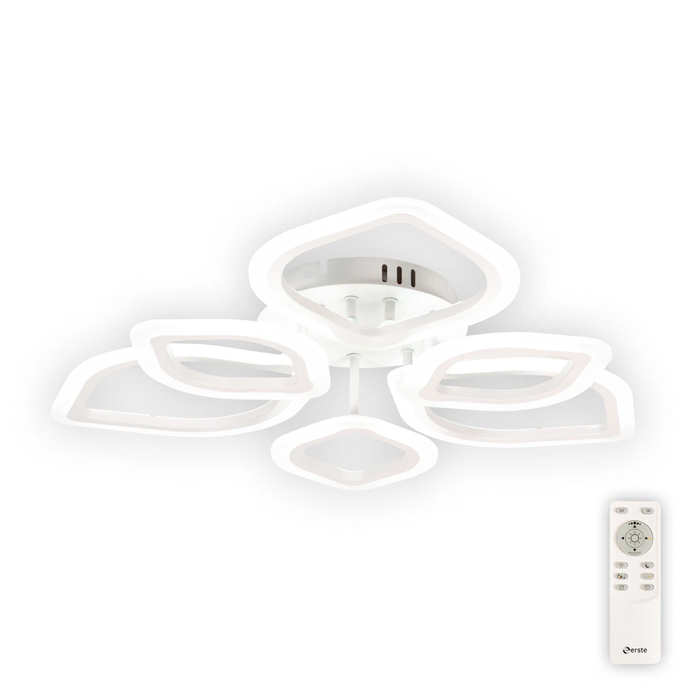 Plafoniera LED Erste Azalia 100W, 3CCT, cu telecomanda, crom, iluminat interior modern [5]