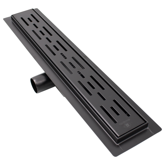 Rigola de dus Ermetiq CLASSIC NEGRU din inox 700 x 70 mm, gratar negru mat, evacuare Ø40/50 mm, VEN-S707AN [2]