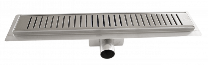 Rigola de dus Ermetiq RETRO din inox 400 x 70 mm, gratar decorativ, evacuare Ø40/50 mm, VEN-S407J [3]