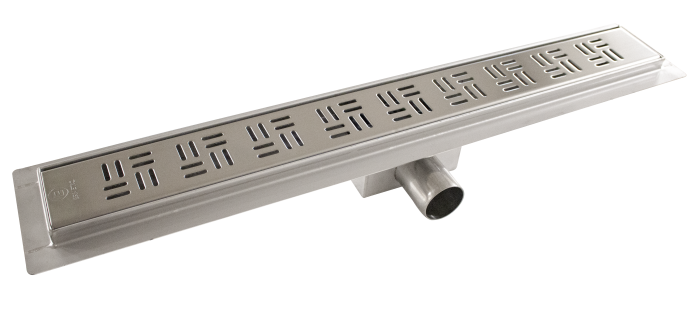 Rigola de dus Ermetiq STRIPES din inox 500 x 70 mm, gratar decorativ, evacuare Ø40/50 mm, VEN-S507H [2]