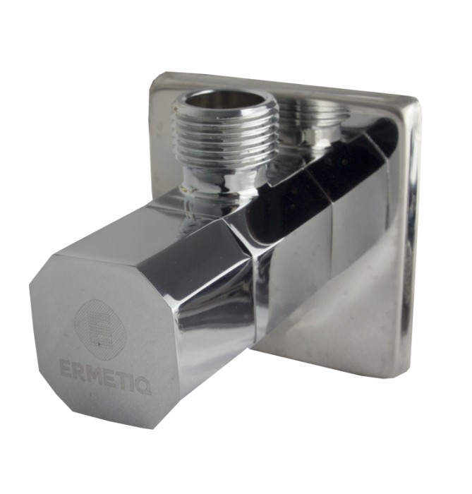 Robinet coltar design STYLISH Ermetiq ER-CQ1238 1/2" x 3/8", crom, din alama [2]