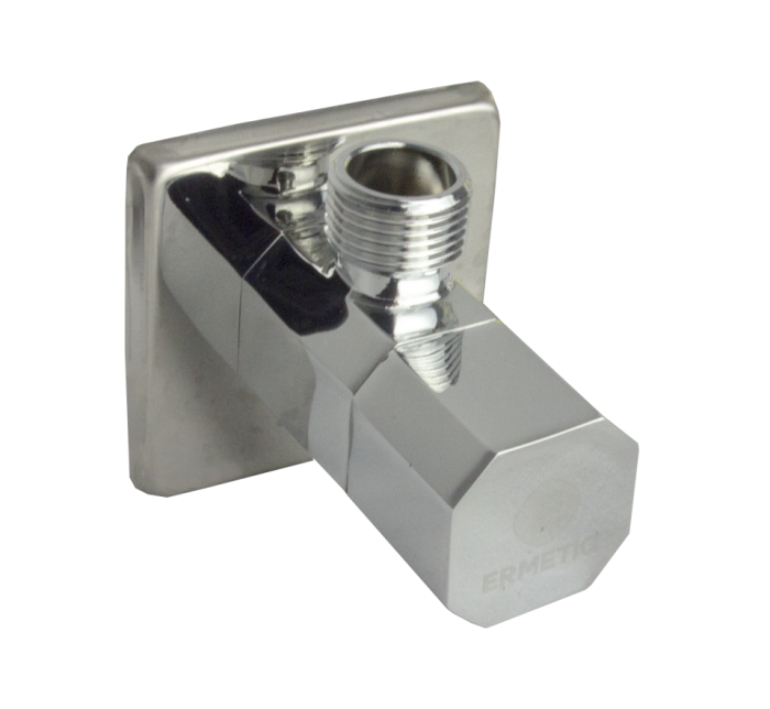 Robinet coltar design STYLISH Ermetiq ER-CQ1238 1/2" x 3/8", crom, din alama [3]