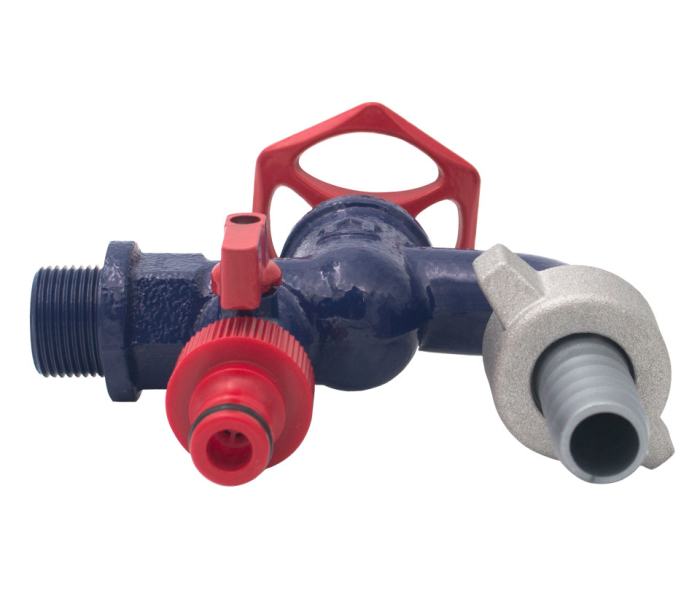 Robinet dublu serviciu din fonta Ermetiq ION-RA34D 3/4" cu doua iesiri [2]