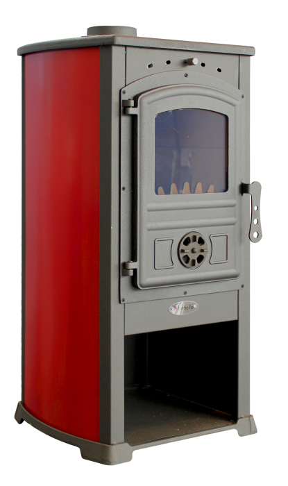 Șemineu (Sobă) pe lemne Fornello Modena Red 7–9 kW, plită și grătar din fontă [2]