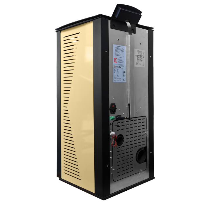 Semineu (soba) pe peleti Fornello SOPHIA WI-FI 11 kW, Ivory, telecomanda, Wi-Fi, aprindere electrica, pentru 110 mp [4]