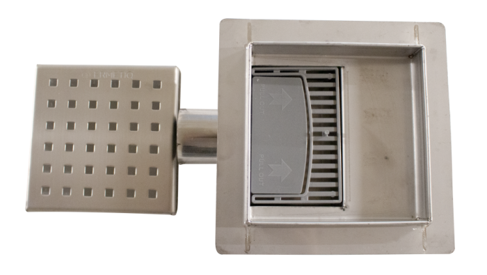 Sifon de pardoseala Ermetiq POINTS din inox, iesire laterala Ø40/50 mm, 120 x 120 mm, VEN-S5012D [3]