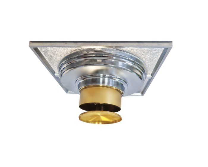 Sifon de pardoseala Ermetiq VEN-S1019 cu ventil din alama si capac inox 100 x 100 mm [2]