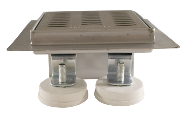 Sifon de pardoseala Ermetiq WAVES din inox, iesire laterala Ø40/50 mm, 120 x 120 mm, VEN-S5012E [3]