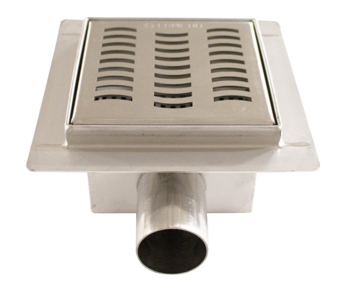 Sifon de pardoseala Ermetiq WAVES din inox, iesire laterala Ø40/50 mm, 120 x 120 mm, VEN-S5012E [2]