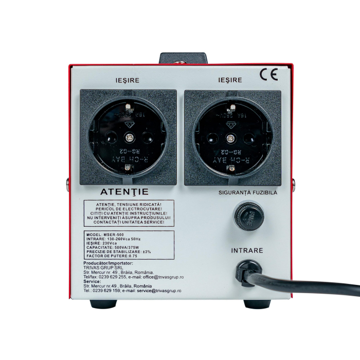 Stabilizator de tensiune cu servomotor Conter MSER 500 VA V2, monofazic, 230V [5]