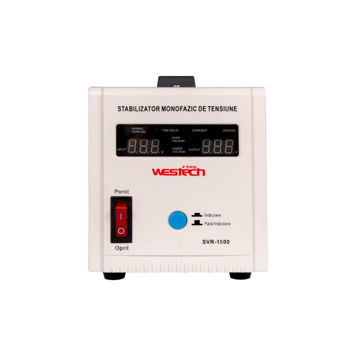Stabilizator monofazic de tensiune Conter SVR-1500, 1500 VA / 1125 W, cu releu, 230V [2]