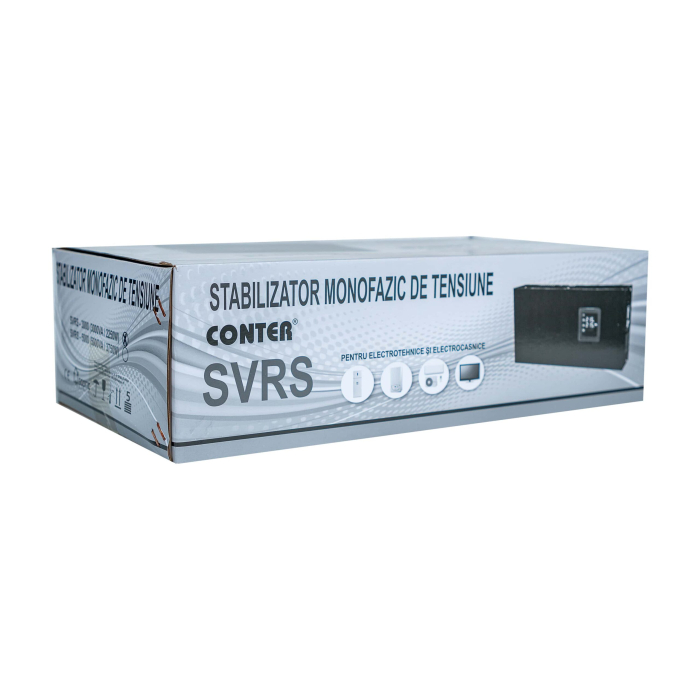 Stabilizator monofazic de tensiune Conter SVR-S 5000 VA, cu releu, 230V [8]