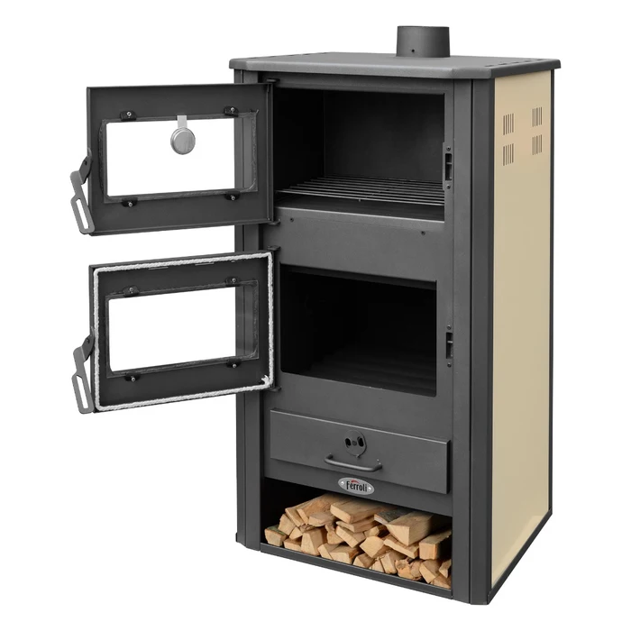 Termosemineu pe combustibil solid Ferroli PADOVA H 18 kW cu cuptor, pentru instalatii cu radiatoareTermosemineu pe combustibil solid Ferroli PADOVA H 18 kW cu cuptor, pentru instalatii cu radiatoare [3]