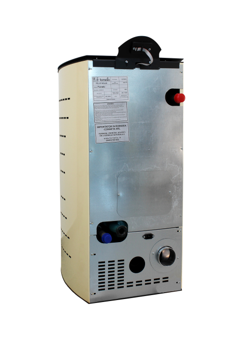 Termoșemineu pe peleți Fornello Royal 18 kW, complet echipat, Ivory [7]