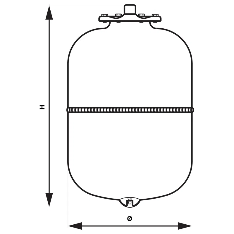 Vas de expansiune multifunctional 12 litri, suspendat vertical [2]