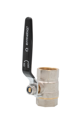 Robineti de trecere pentru apa - Robinet sferic din alama Ermetiq ER-LDFF212A 2-1/2" FF cu maner