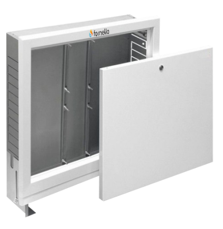 Incalzire in pardoseala - Cutie distribuitor-colector Fornello reglabilă, 435 × 575 × 110 mm, montaj încastrat
