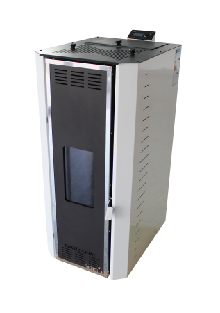 Termoșemineu pe peleți Fornello Camino Rossi 35 kW, pompă Grundfos, arzător inox [1]