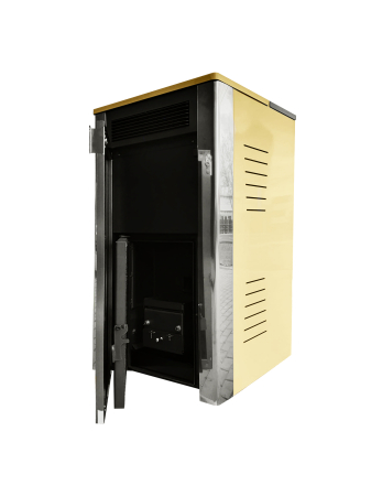 Termoșemineu pe peleți Fornello Primo Truva 25 kW Ivory, curățare mecanică a creuzetului, complet echipat [3]