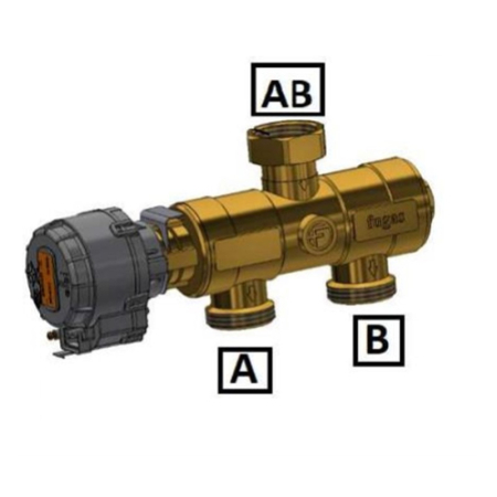 Accesorii de montaj - Vană cu 3 căi Motan G1" tip 15.1273, cu servomotor și cablu FUGAS, PM500939