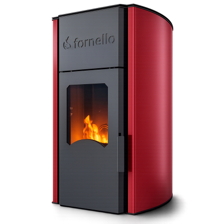 Cazane pe combustibil solid - Termoșemineu centrală pe peleți Fornello Royal Bordeaux 25 kW, complet echipat