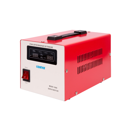 Electrice - Stabilizator monofazic de tensiune Conter MSER-1000 V2, 1000 VA / 750 W, cu servomotor, 230V