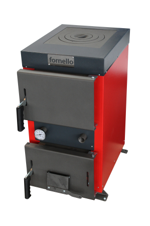 Cazan cu plită pe combustibil solid Fornello Rustic KP 12 kW, pentru lemn, cărbune și brichete [1]