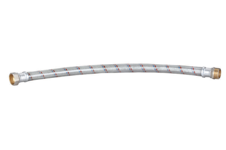 Pompe - Racord flexibil cu înveliș din cauciuc și cot pentru hidrofor 1" FI-FE 55 cm