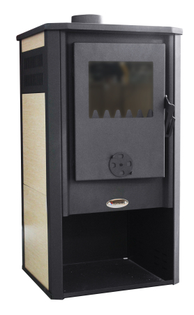 Seminee - Șemineu (Sobă) pe combustibil solid Fornello Konzul LM N Ivory 7–9 kW, plită și grătar din fontă