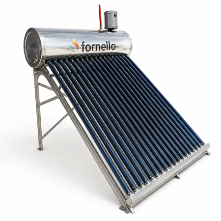 Panou solar nepresurizat Fornello pentru apă caldă, rezervor inox 150 Litri, 18 tuburi vidate, vas flotor 5 Litri [2]