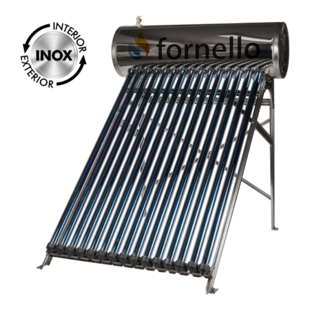 Panouri solare - Panou solar presurizat compact Fornello SPP-470-H58/1800-15-C, boiler inox 135 Litri, 15 tuburi vidate Heat Pipe