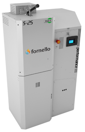 Centrală pe peleți Fornello Slimpel Performance 40 kW, curățare automată, pompă Grundfos, A+ [1]