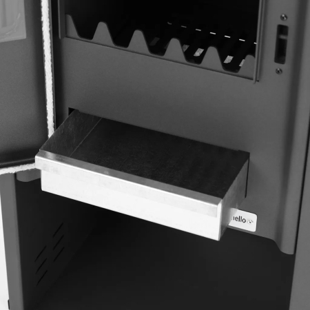 Termoșemineu pe lemne, brichete și cărbune Fornello Roma E Bordeaux 22 kW, cu manta de apă, 49 × 45 × 103 cm [6]