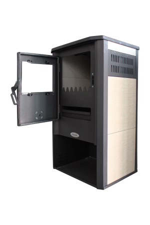 Șemineu (Sobă) pe combustibil solid Fornello Konzul LM N Ivory 7–9 kW, plită și grătar din fontă [3]
